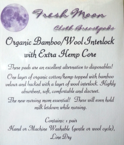 Organic Cotton Wool Hemp Nursing Breast Pads